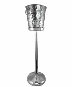 BarMan Stainless Steel Hammered Ice Bucket And Stand (Sold Separately)