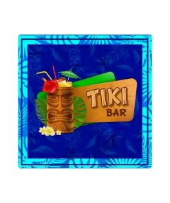 BarMan TIKI THEMED FOAM COASTERS - 3.5 INCH SQUARE -BarMan Shop TikiFoamCoaster Blue 700x700