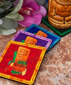BarMan TIKI THEMED FOAM COASTERS - 3.5 INCH SQUARE -BarMan Shop TikiFoamCoaster Colors 4 700x700