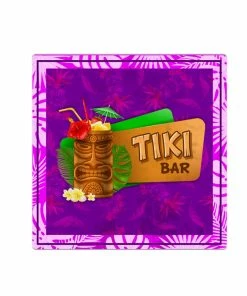 BarMan TIKI THEMED FOAM COASTERS - 3.5 INCH SQUARE -BarMan Shop TikiFoamCoaster Purple 700x700
