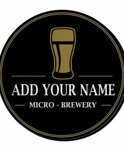 BarMan ADD YOUR NAME - Beer Bucket Coaster - Micro-Brewery -BarMan Shop add your namecoaster for buckets black micro brew 1 700x700