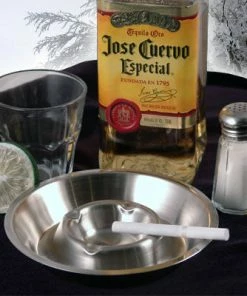 BarMan Ashtray - Stainless Steel Rounded - 5.5" Diameter