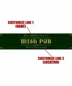 BarMan Custom Printed Bar Mat - Irish Pub - 20" X 4" -BarMan Shop bar mat irish web bpc cus 700x700
