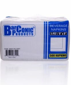 BarMan BarConic® White Beverage Napkins (Bev Naps)