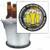 BarMan Beer Bucket Coaster - Ice Cold Beer Served Here - 8.75" Diameter (Reuseable) -BarMan Shop beer bucket coaster ice cold beer black1 bpc 800 700x700