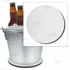 BarMan Beer Bucket Coaster - Plain White - 8.75" Diameter (Reuseable) -BarMan Shop beer bucket coaster white bpc 800 700x700