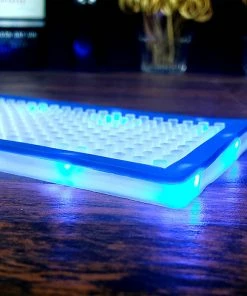 BarMan LED Bar Mats (3 3/4" W X 23 3/8" L) - 3 Color Options - Red, White, And Blue -BarMan Shop blue lighted bar mat 700x700