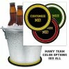 BarMan CUSTOMIZABLE - Beer Bucket Coasters - Sports Teams (Several Team Color Options)