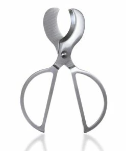 BarMan Cigar Scissors - Surgical Steel With Black Leather Case -BarMan Shop cigar cutter scirrors opened 700x700