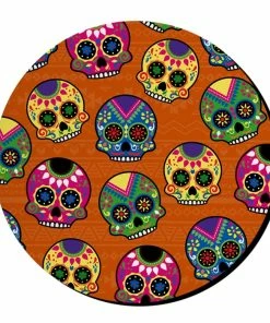 BarMan Beer Bucket Coaster - Sugar Skulls (Serveral Colors Available) -BarMan Shop coa 875d sugskl org coaster for buckets sugar skull orange 700x700