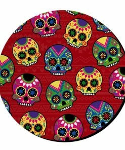 BarMan Beer Bucket Coaster - Sugar Skulls (Serveral Colors Available) -BarMan Shop coa 875d sugskl red coaster for buckets sugar skull red 700x700