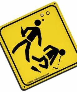 BarMan Street Signs Foam Kolorcoat™ Coaster - 3.5 Inch Square -BarMan Shop coaster drunk xing 700x700