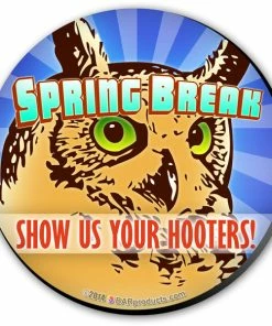 BarMan Spring Break Foam Kolorcoat™ Coasters - 4 Inch Round -BarMan Shop coaster spring break hooter 700x700
