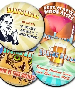BarMan Spring Break Foam Kolorcoat™ Coasters - 4 Inch Round