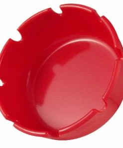 BarMan Ashtray - Red Plastic - 4 Inch Diameter