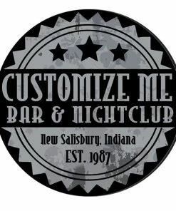 BarMan CUSTOMIZABLE Coaster - 4in Round Foam - Badge Design -BarMan Shop customize coaster round foam black badge web1 700x700