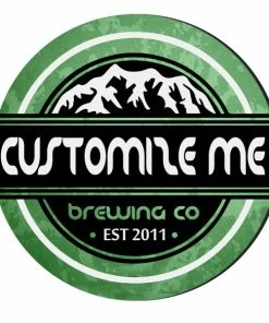 BarMan CUSTOMIZABLE Coaster - 4in Round Foam - Brewing Company Design -BarMan Shop customize coaster round foam green brew co web1 700x700