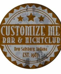 BarMan CUSTOMIZABLE Coaster - 4in Round Foam - Badge Design -BarMan Shop customize coaster round foam orange badge web1 700x700