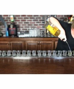 BarMan BarConic® Stainless Steel Drip Tray -BarMan Shop dip tray with full rond shots 700x700