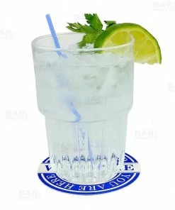 BarMan Drink Coasters - Round 3.5" Diameter "We Are Glad You Are Here" - Pack Of 250 -BarMan Shop drink coaster blue welcome bpc 1 700x700