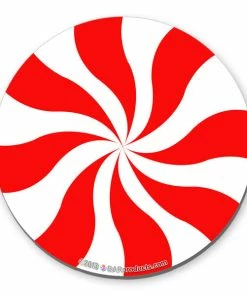 BarMan Christmas Peppermint Foam Kolorcoat™ Coaster - 4 Inch Round -BarMan Shop foam coaster round christmas peppermint red 700x700