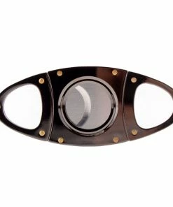 BarMan Double Blade Guillotine Cigar Cutter - Gunmetal Plated