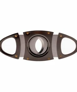 BarMan Double Blade Guillotine Cigar Cutter - Gunmetal Plated -BarMan Shop gunmetal cigar cutter clean2 700x700