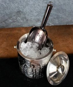 BarMan BarConic® Hammered Double Wall Ice Bucket - 1.8 QT -BarMan Shop hammered ice bucked scene2 700x700