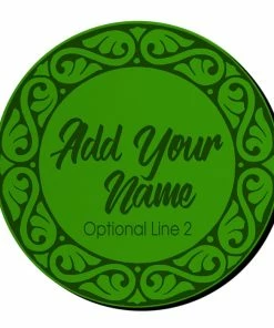 BarMan ADD YOUR NAME - Beer Bucket Coaster - Decorative Border (Serveral Colors Available) -BarMan Shop lg coa 875d ayn bor grn green border coaster for buckets web 2b 700x700