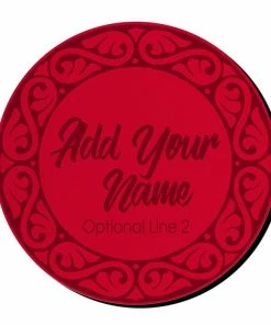 BarMan ADD YOUR NAME - Beer Bucket Coaster - Decorative Border (Serveral Colors Available) -BarMan Shop lg coa 875d ayn bor red red border coaster for buckets web 2b 700x700