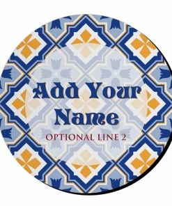BarMan ADD YOUR NAME - Beer Bucket Coaster - Spanish Tile Pattern -BarMan Shop lg coa 875d ayn tile spanish tile coaster for buckets web 2 700x700