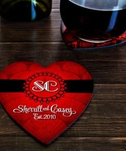 BarMan CUSTOMIZABLE Monogram - Heart Shaped Cork Bottom Coasters 5 BarMan CUSTOMIZABLE Monogram - Heart Shaped Cork Bottom Coasters -BarMan Shop lg coa heart mono 2 1 700x700