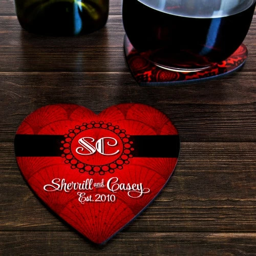 CUSTOMIZABLE Monogram - Heart Shaped Cork Bottom Coasters BarMan CUSTOMIZABLE Monogram - Heart Shaped Cork Bottom Coasters -BarMan Shop lg coa heart