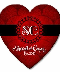 BarMan CUSTOMIZABLE Monogram - Heart Shaped Cork Bottom Coasters