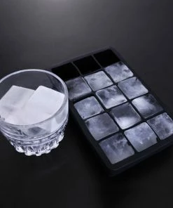 BarMan BarConic® Silicone Perfect Cube Ice Tray -BarMan Shop perfect ice cube tray black 500 700x700