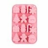 BarMan Christmas Variety Designs - Ice Mold Tray (Color Options) -BarMan Shop pink christmas icemold clean 700x700