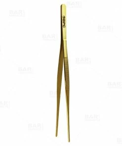 BarMan Olea™ Gold Plated Long Garnish Tongs -BarMan Shop plating tongs gold bpc 800 700x700
