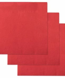 BarMan BarConic® 10” X 10” 2-PLY Colored Paper Beverage Napkins – Red – Pack Of 250