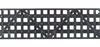 BarMan San Jamar 3 1/2" X 12" Black Interlocking Bar Mat Strip
