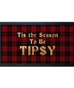 BarMan Bar Service Mat - Tis The Season To Be Tipsy - 17.25" X 10"