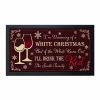 BarMan Custom Printed Bar Service Mat - White Christmas - 17.25" X 10" -BarMan Shop service mat WHITE CHRISTMAS WEBbpc 700x700