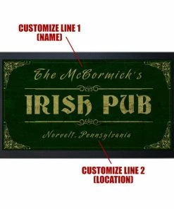 BarMan Custom Printed Bar Service Mat - Irish Pub - 17.25" X 10" -BarMan Shop service mat irish webbpc 5 cus 700x700