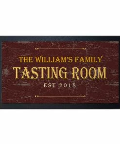 BarMan Custom Printed Bar Service Mat - Tasting Room - 17.25" X 10"