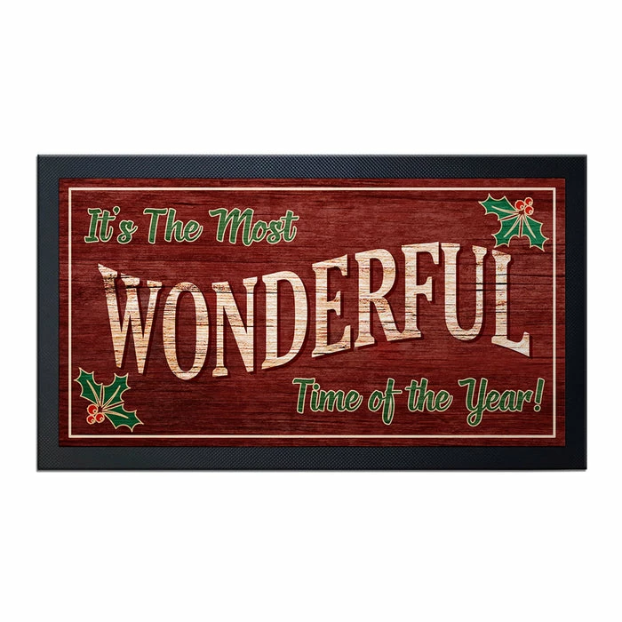 BarMan Bar Service Mat - Wonderful Time Of The Year - 17.25" X 10" 3 BarMan Bar Service Mat - Wonderful Time Of The Year - 17.25" X 10"