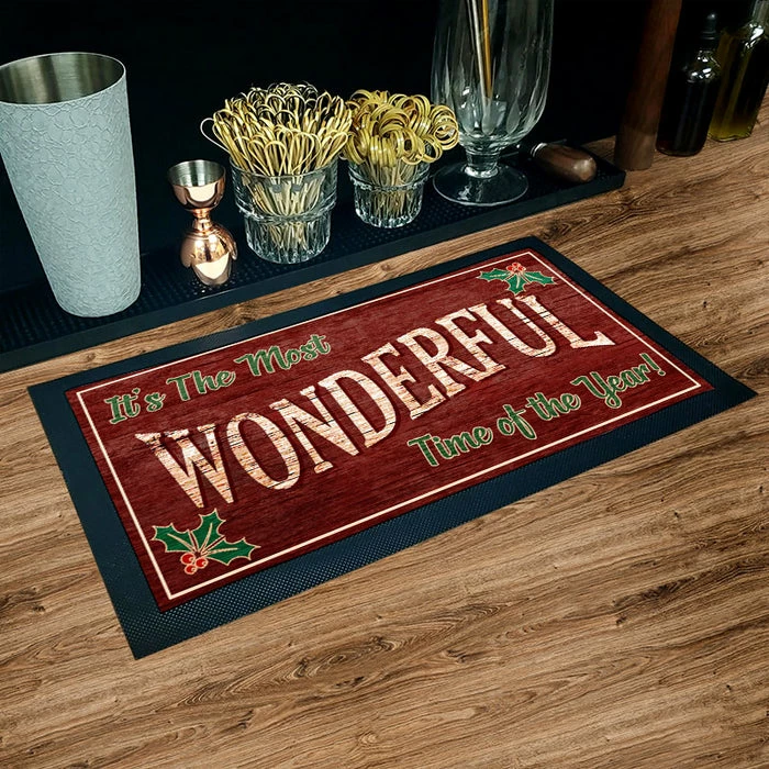 BarMan Bar Service Mat - Wonderful Time Of The Year - 17.25" X 10" 4 BarMan Bar Service Mat - Wonderful Time Of The Year - 17.25" X 10" - Image 2
