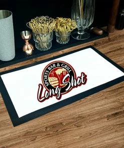 BarMan Custom Bar Service Mat - 17.25" X 10" -BarMan Shop servicematt logoexample webimage10 700x700