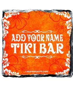 BarMan CUSTOMIZABLE Rock Slate Coasters - Tiki Themed -BarMan Shop slate coaster tiki web org 700x700