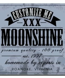 BarMan CUSTOMIZABLE Coaster - 3.5in Square Foam - Moonshine Design -BarMan Shop square foam coaster blue moonshine web1 700x700