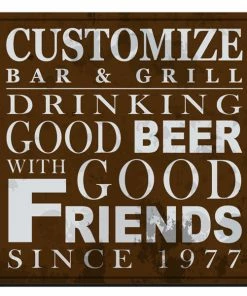 BarMan CUSTOMIZABLE Coaster - 3.5in Square Foam - Friends Design -BarMan Shop square foam coaster brown friends web1 700x700