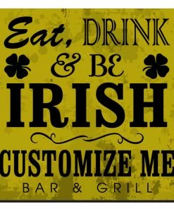 BarMan CUSTOMIZABLE Coaster - 3.5in Square Foam - Irish Design -BarMan Shop square foam coaster gold irish web1 700x700
